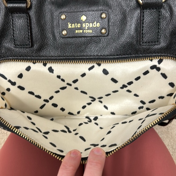 Kate Spade New York Black Bowler Bag Satchel Tote Authentic - Picture 8 of 12